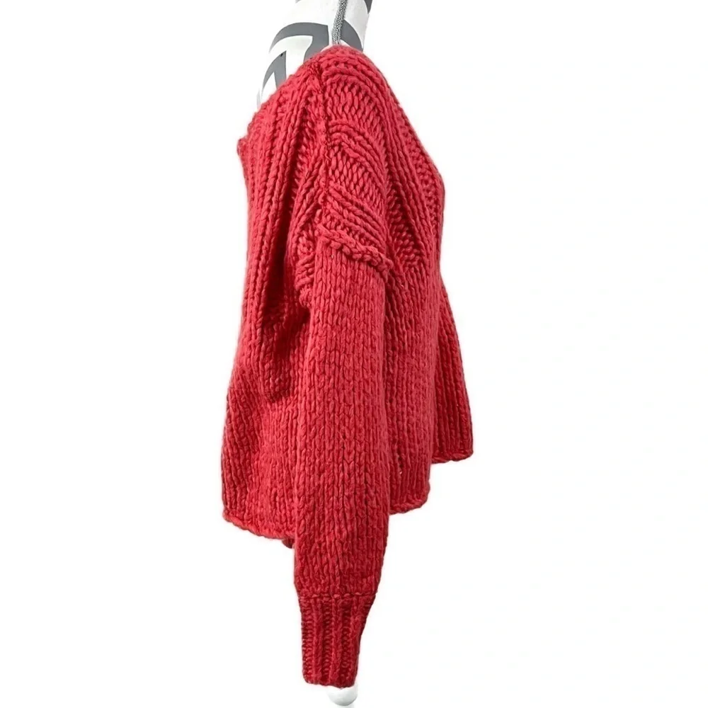 NWOT - Free People Be There Pullover Chunky Knit Sweater - Coral Clay - Size XS